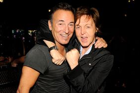 Bruce Springsteen and Sir Paul McCartney backstage at The 54th Annual GRAMMY Awards at Staples Center on February 12, 2012 in Los Angeles, California. 