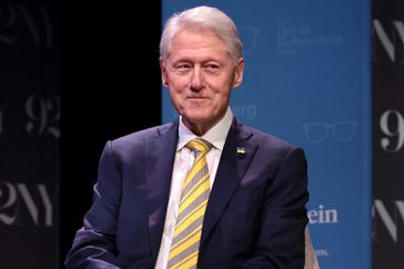 President Bill Clinton speaks onstage during In Conversation with David Rubenstein at The 92nd Street Y, New York on May 04, 2023