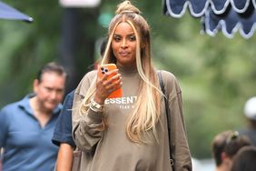 Ciara looks stunning in her Brown long-sleeve midi dress as she grabs brunch at Sadelle's in NYC