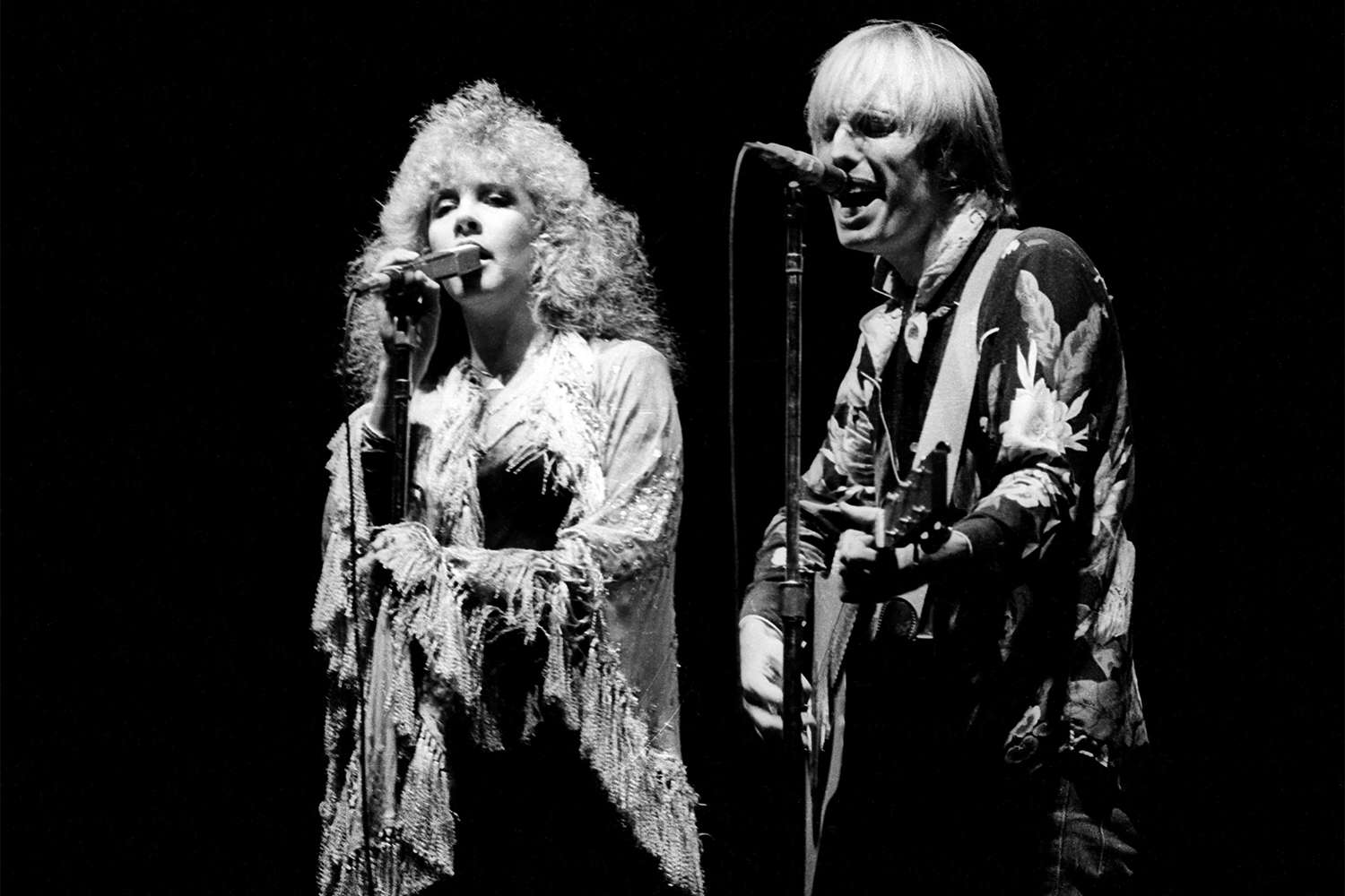 Stevie Nicks and Tom Petty perform together at the Cow Palace on June 26, 1981 in Daly City, California.