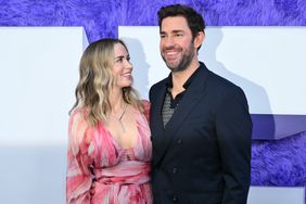 US writer/director John Krasinski and his wife actress US-British actress Emily Blunt arrive for the premiere of "If" at the SVA Theater on May 13, 2024, in New York City.