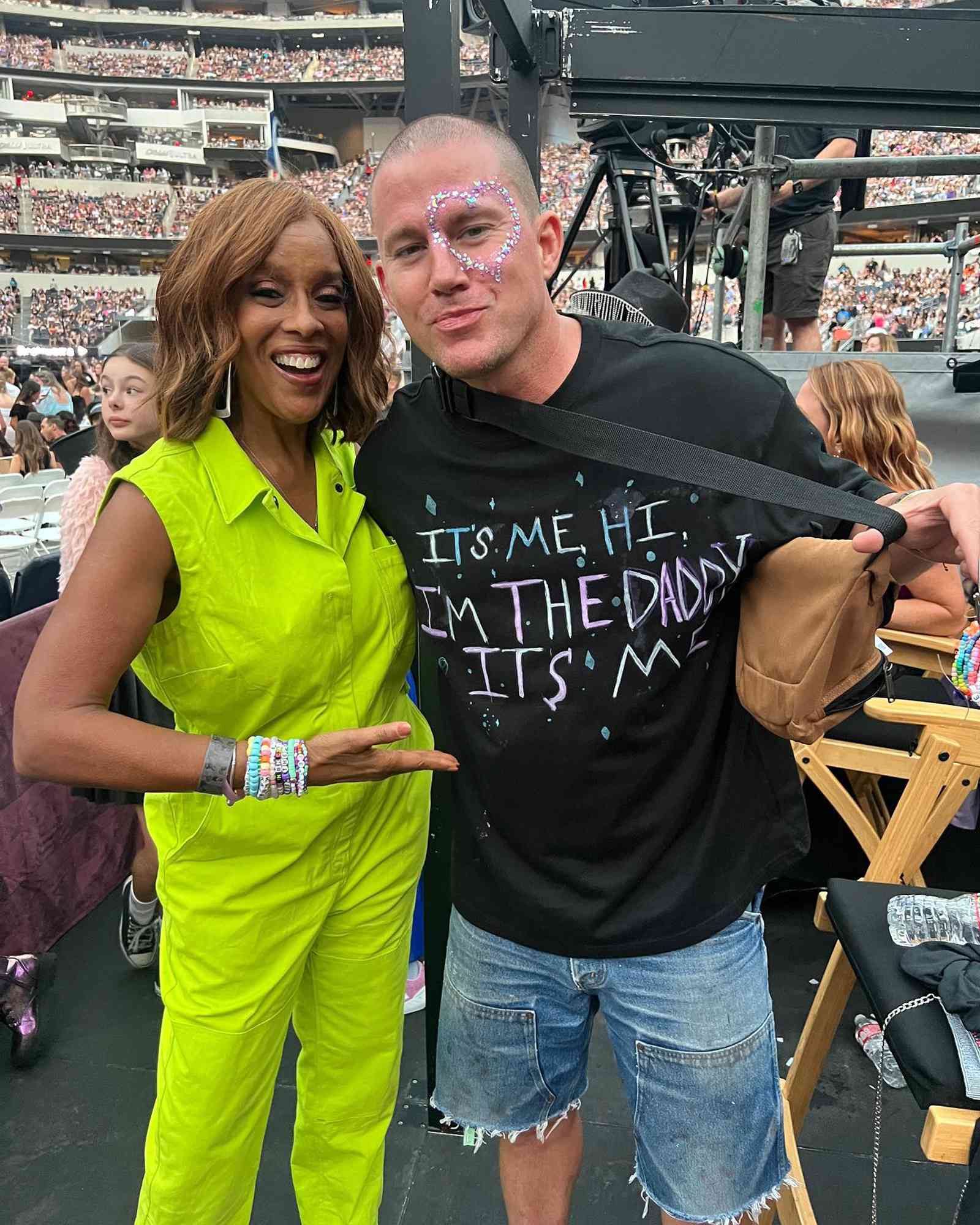 Gayle King and Channing Tatum at the Taylor Swift Eras Tour