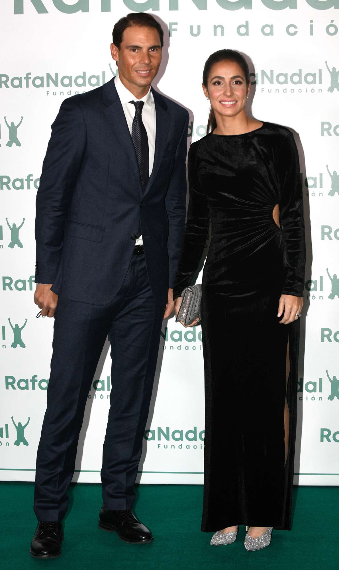 Rafael Nadal and Maria Francisca Perello attended the celebration of the 10th anniversary of the Rafa Nadal Foundation held at the Italian Consulate on November 18, 2021 in Madrid, Spain