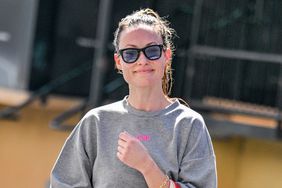 Olivia Wilde is seen leaving the Tracy Anderson Method Studio on April 30, 2024 in Los Angeles, California