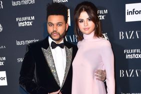 The Weeknd and Selena Gomez attend 2017 Harper's Bazaar Icons at The Plaza Hotel on September 8, 2017 