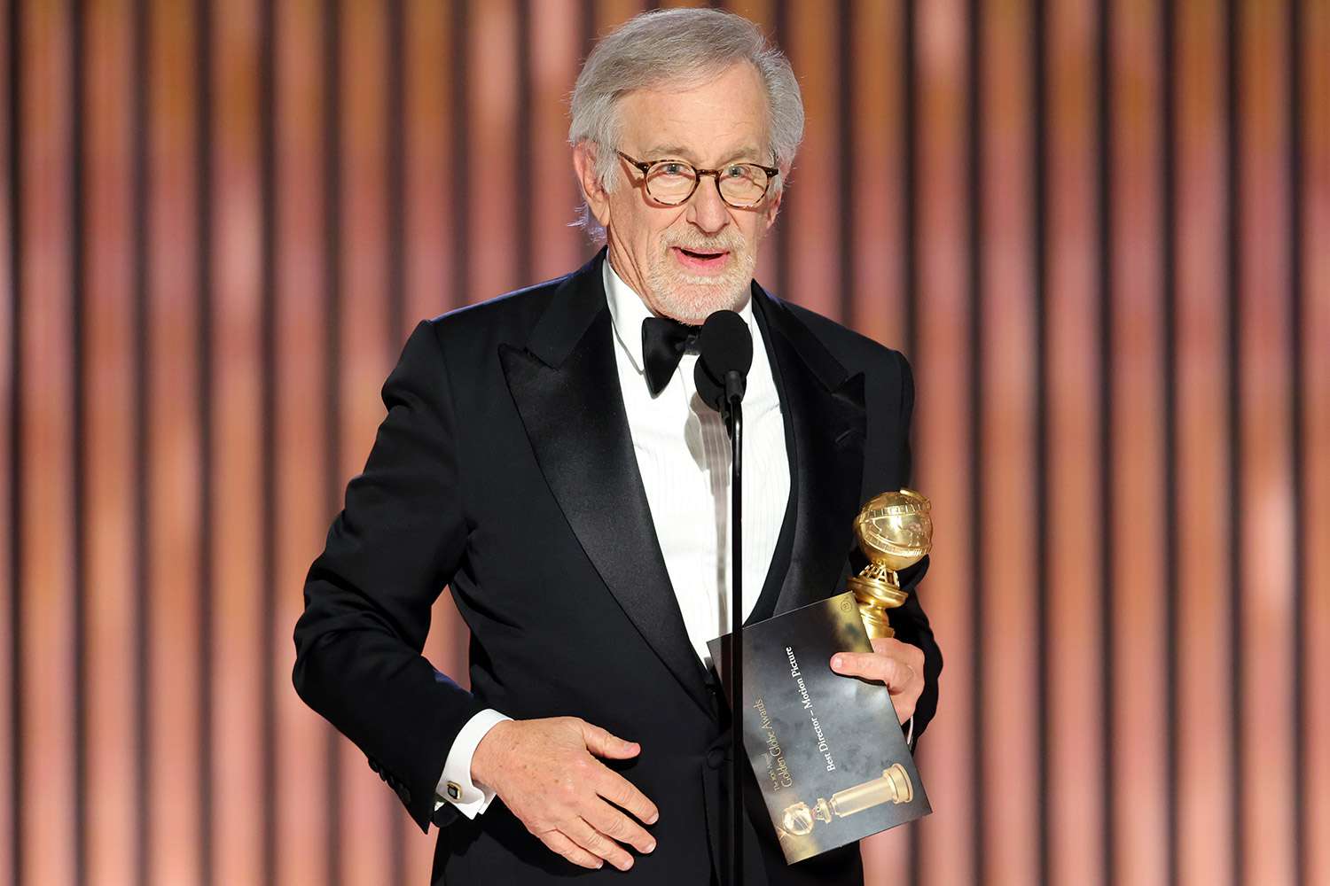 Steven Spielberg accepts the Best Director award for "The Fabelmans" onstage at the 80th Annual Golden Globe Awards held at the Beverly Hilton Hotel on January 10, 2023 in Beverly Hills, California.