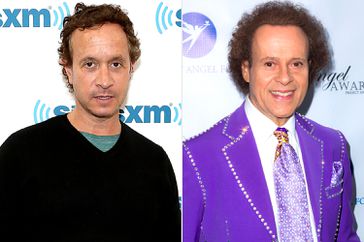 Pauly Shore visits SiriusXM Studios on December 4, 2014 in New York City; TV personality Richard Simmons arrives at Project Angel Food's Annual Angel Awards 2013 honoring Jane Lynch at Project Angel Food on August 10, 2013 in Los Angeles, California