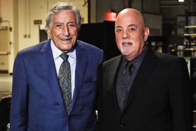  Tony Bennett and Billy pose backstage at Billy Joel's 63rd sold out show of Joel's residency at Madison Square Garden on April 12, 2019 in New York City. 