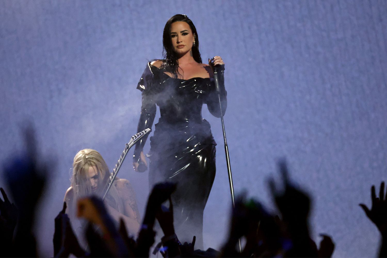 NEWARK, NEW JERSEY - SEPTEMBER 12: Demi Lovato performs onstage during the 2023 MTV Video Music Awards at Prudential Center on September 12, 2023 in Newark, New Jersey
