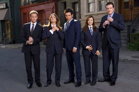 Barney (Neil Patrick Harris), Robin (Cobie Smulders), Ted (Josh Radnor), Lily (Alyson Hannigan), and Marshall (Jason Segel) of How I Met Your Mother