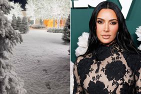 Kim Kardashian Gives a Tour of Her Snow-Covered Backyard at Her L.A. Home