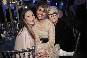 Michelle Yeoh, Ariana DeBose and Jamie Lee Curtis attend the EE BAFTA Film Awards 2023 Dinner at the Royal Festival Hall on February 19, 2023 in London, England.