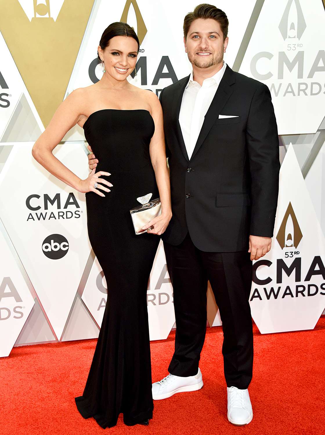 Renee Blair and Jordan Schmidt attend the 53rd annual CMA Awards at the Music City Center on November 13, 2019 in Nashville, Tennessee.