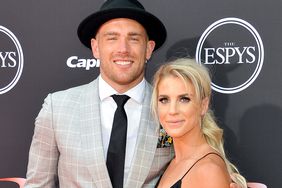 Zach Ertz and Julie Ertz attend The 2018 ESPYS at Microsoft Theater on July 18, 2018 in Los Angeles, California
