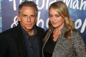 Ben Stiller and Christine Taylor pose at the opening night of the new play "The Old Man & The Pool" at The Vivian Beaumont Theatre at Lincoln Center on November 13, 2022 in New York City.