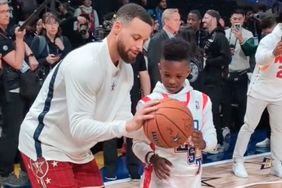 Steph Curry teaches Future Zahir Wilson basketball