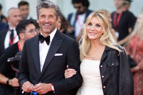 Patrick Dempsey and Jillian Fink attend a red carpet for the movie "Ferrari" at the 80th Venice International Film Festival on August 31, 2023 in Venice, Italy. 