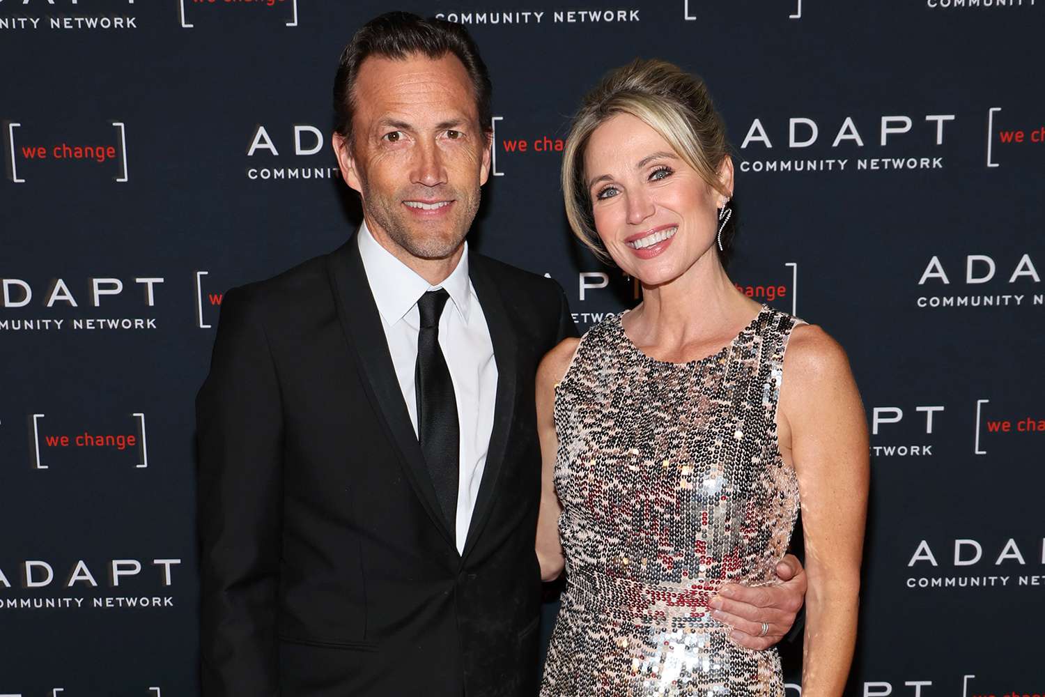 Andrew Shue and Amy Robach