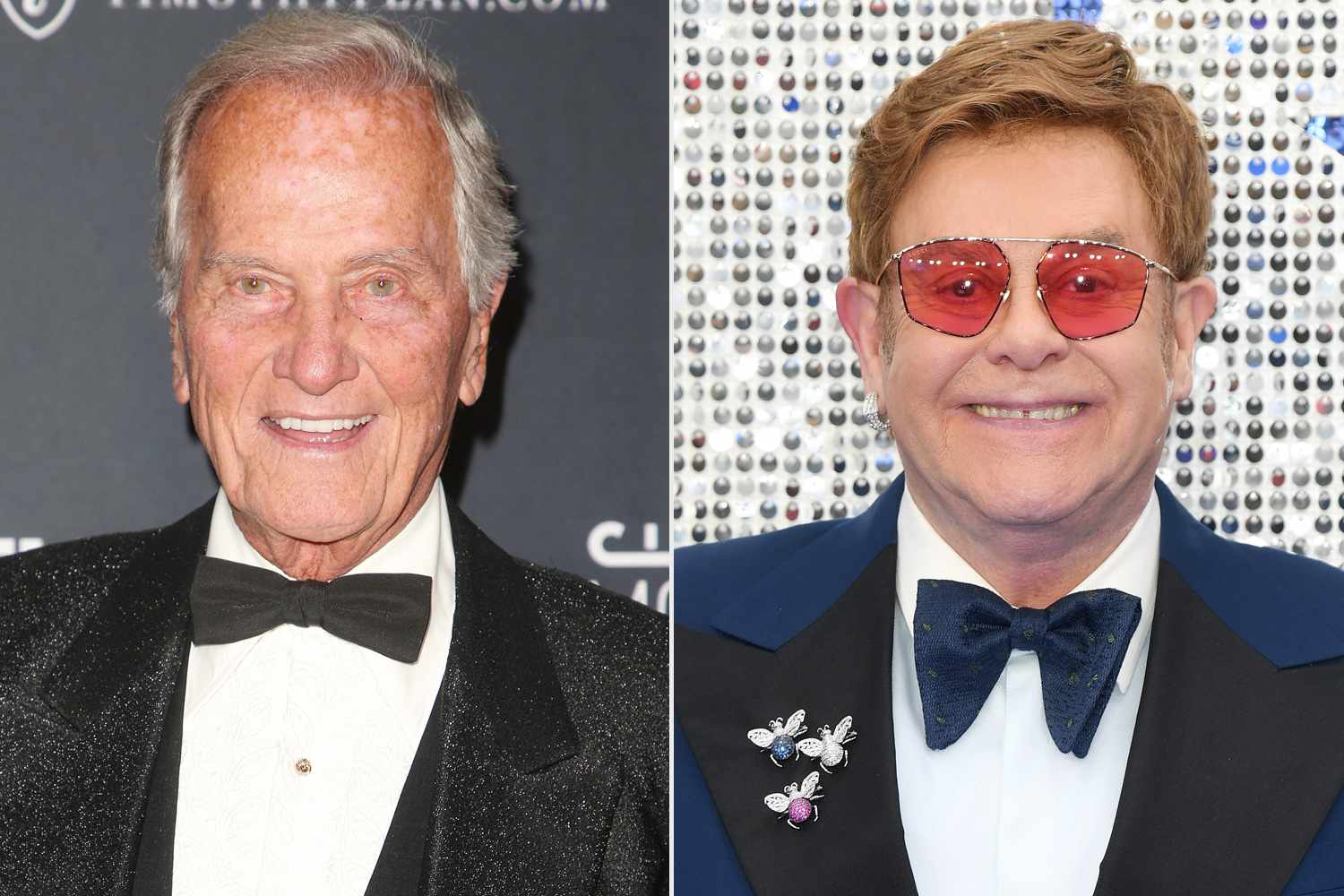 Mandatory Credit: Photo by Mediapunch/Shutterstock (9352395v) Pat Boone 26th Annual Movieguide Awards, Arrivals, Los Angeles, USA - 02 Feb 2018; LONDON, ENGLAND - MAY 20: Elton John attends the "Rocketman" UK premiere at Odeon Luxe Leicester Square on May 20, 2019 in London, England. (Photo by Karwai Tang/WireImage)