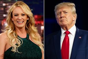 Stormy Daniels on 'Jimmy Kimmel Live!'. ; Donald Trump speaks at the Conservative Political Action Conference (CPAC) on August 06, 2022 in Dallas, Texas. 