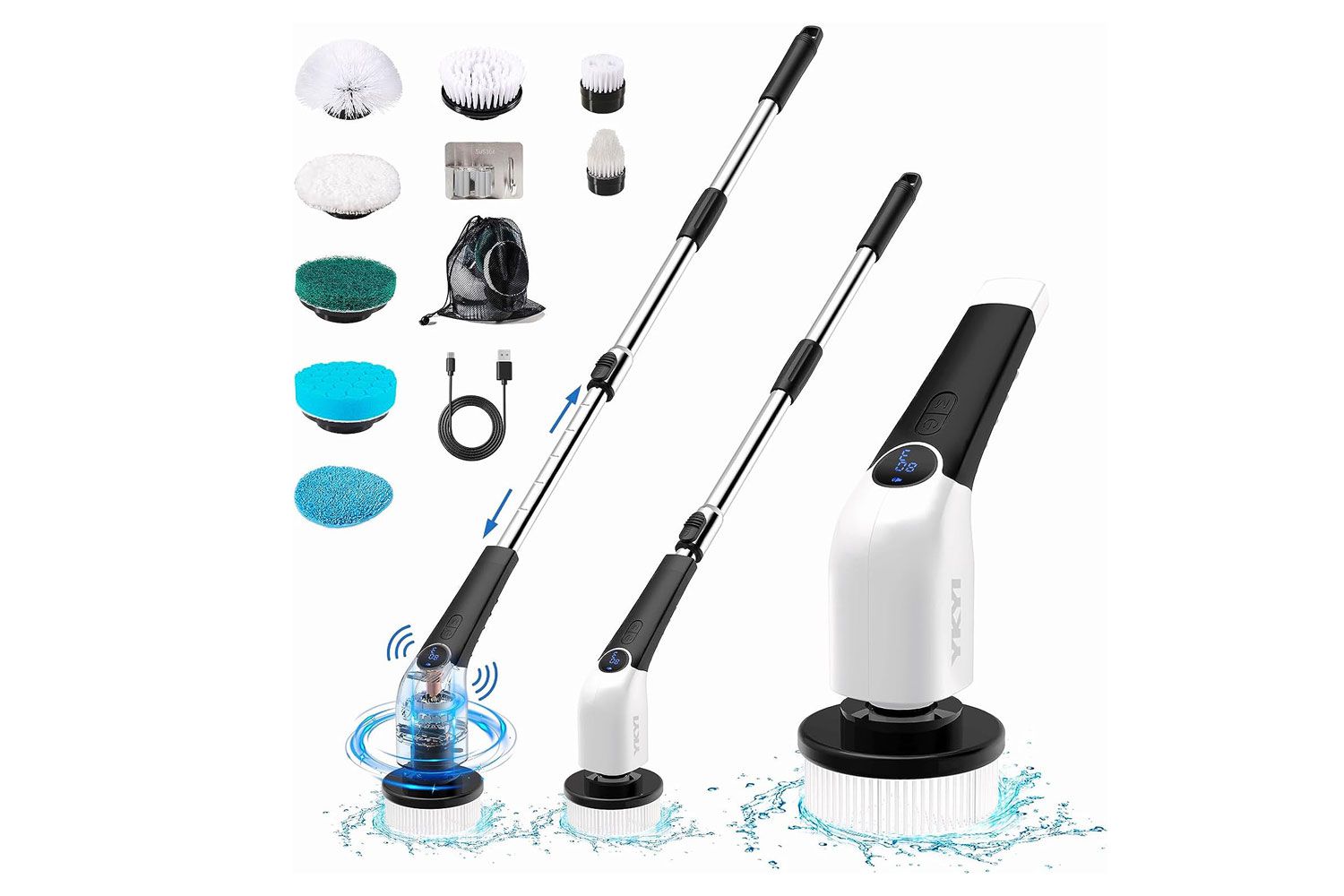 YKYI ELECTRIC SPIN SCRUBBER CORDLESS CLEANING BRUSH