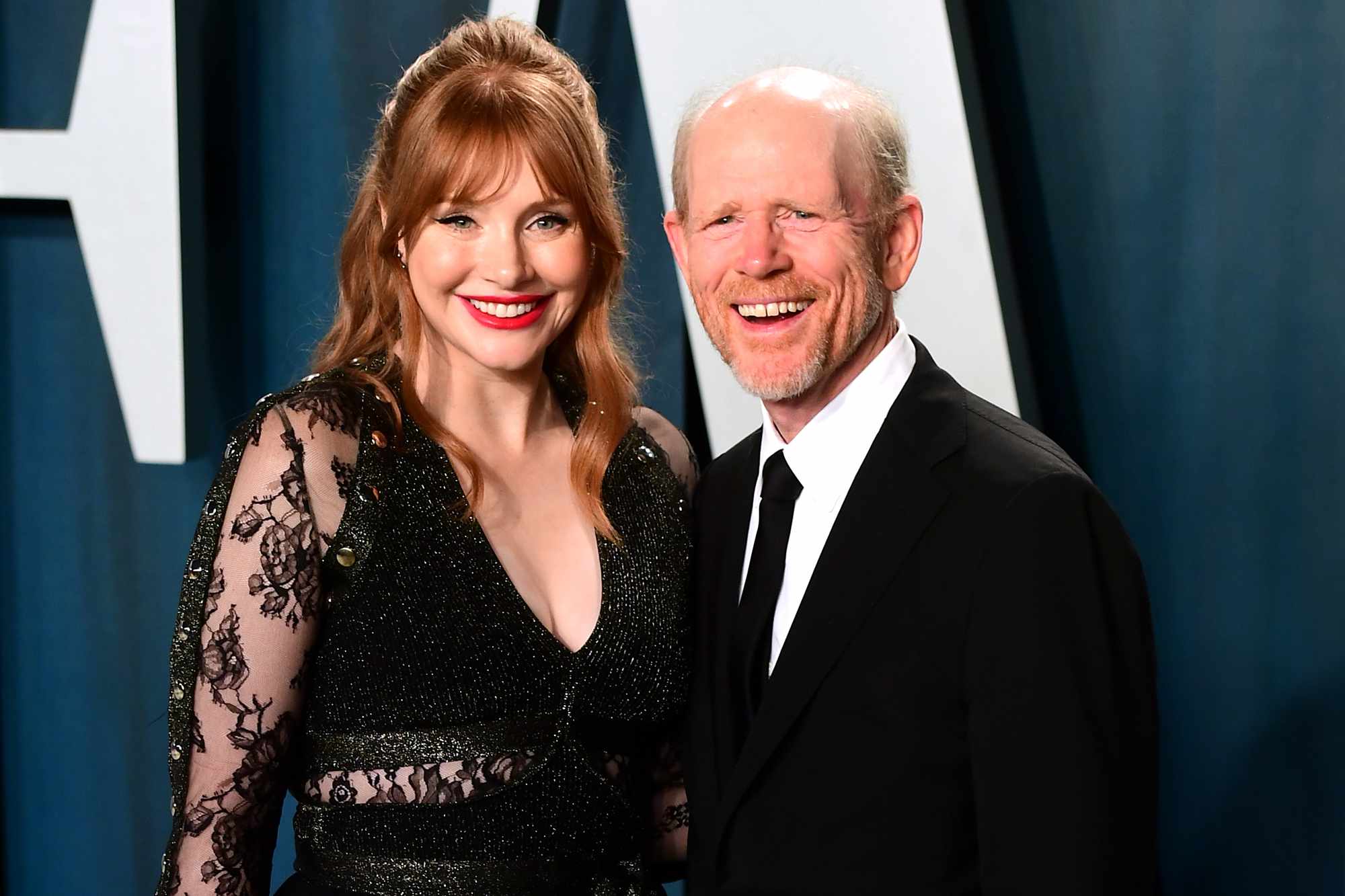 Bryce Dallas Howard and Ron Howard attending the Vanity Fair Oscar Party held at the Wallis Annenberg Center for the Performing Arts in Beverly Hills, Los Angeles, California, USA.