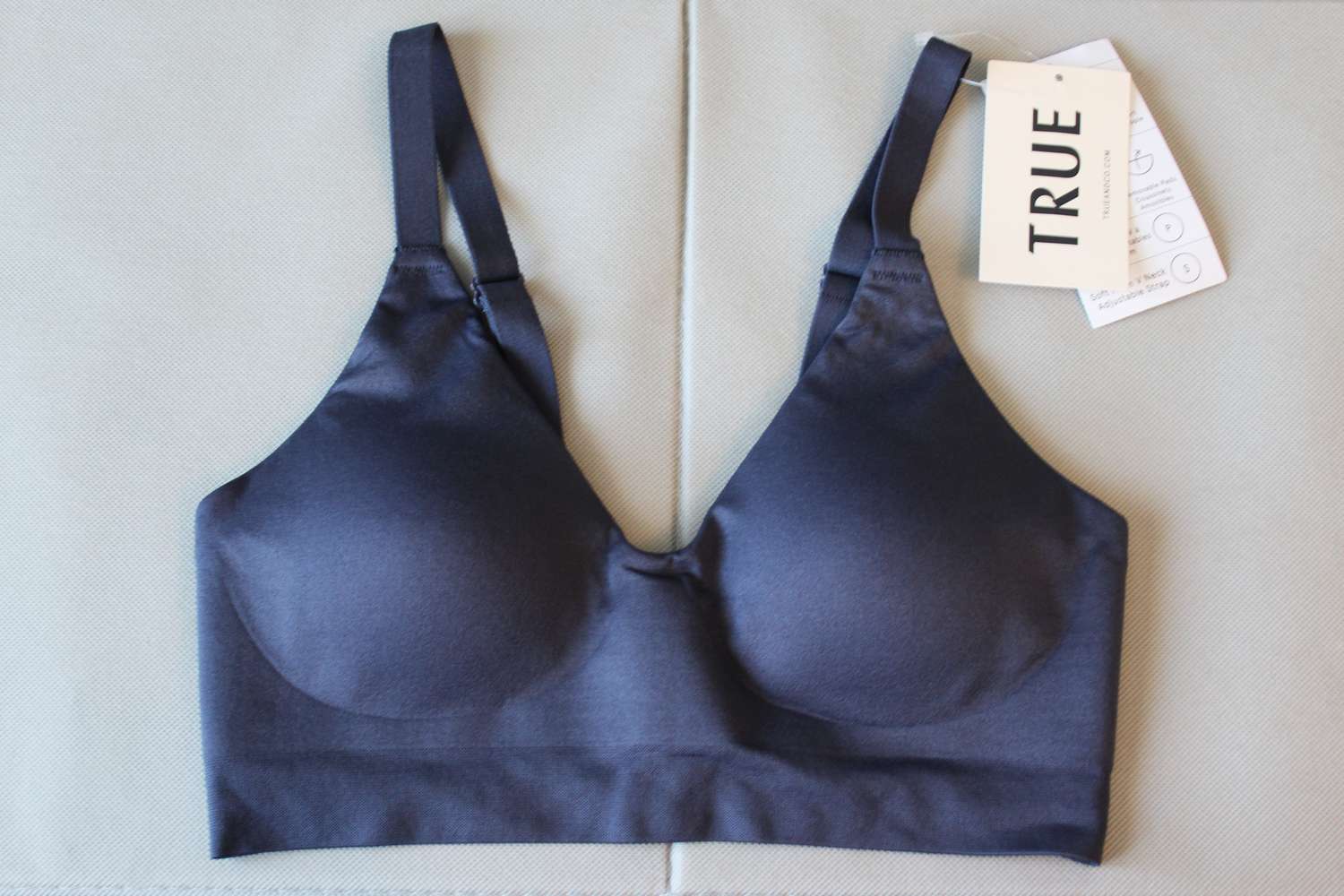 True & Co. Soft Form V Neck Adjustable Strap Bra with tags attached