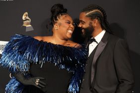 BEVERLY HILLS, CALIFORNIA - FEBRUARY 04: (FOR EDITORIAL USE ONLY) Lizzo and Myke Wright attend the Pre-GRAMMY Gala & GRAMMY Salute To Industry Icons Honoring Julie Greenwald & Craig Kallman at The Beverly Hilton on February 04, 2023 in Beverly Hills, California. (Photo by Jeff Kravitz/FilmMagic)