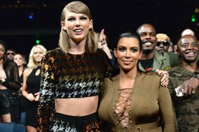 Taylor Swift and Kim Kardashian West attend the 2015 MTV Video Music Awards at Microsoft Theater on August 30, 2015 in Los Angeles, California