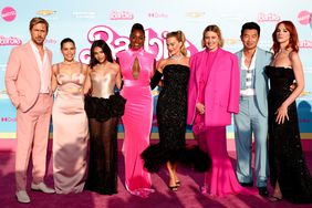 Ryan Gosling, America Ferrera, Ariana Greenblatt, Issa Rae, Margot Robbie, Greta Gerwig, Simu Liu and Hari Nef at the premiere of "Barbie" held at Shrine Auditorium and Expo Hall on July 9, 2023