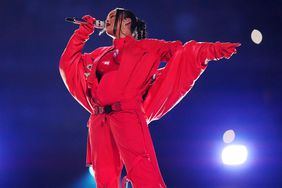 Rihanna performs during the halftime show at the NFL Super Bowl 57 football game between the Kansas City Chiefs and the Philadelphia Eagles, in Glendale, Ariz Super Bowl Football, Glendale, United States - 12 Feb 2023