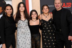 Luciana Barroso, Gia Damon, Stella Damon, Isabella Damon, and Matt Damon arrive for Amazon Studios' World Premiere Of "AIR" held at Regency Village Theatre on March 27, 2023 in Los Angeles, California