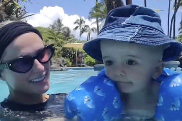 Paris Hilton Swimming with Son Phoenix in Hawaii 05 26 24 instagram