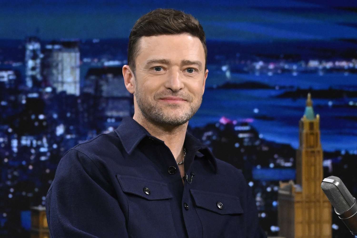 Justin Timberlake during an interview on THE TONIGHT SHOW STARRING JIMMY FALLON