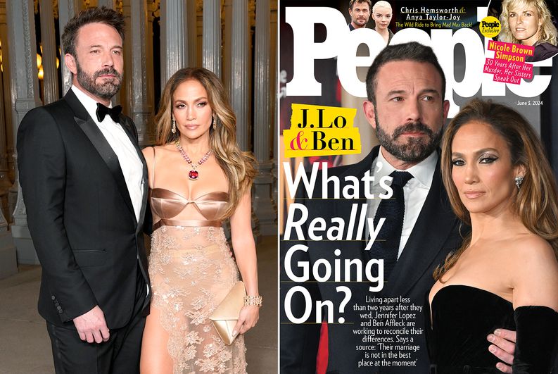 Ben Affleck and Jennifer Lopez on the cover of PEOPLE