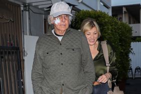 Larry David and Ashley Underwood are seen at Giorgio Baldi on April 26, 2024 in Los Angeles, California.