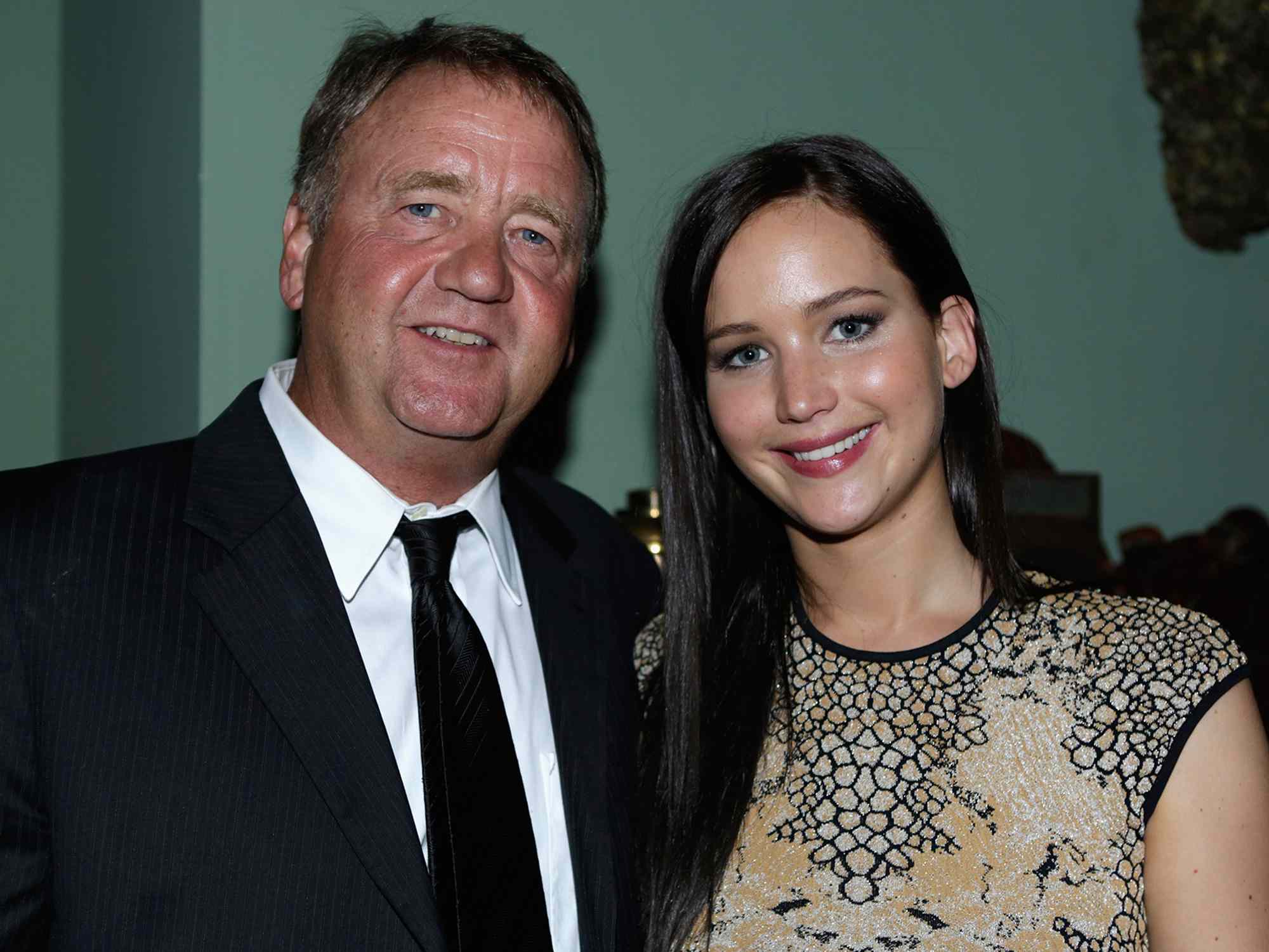 Gary Lawrence and Jennifer Lawrence attend The Weinstein Company film premiere party for 'Silver Linings Playbook' in 2012.