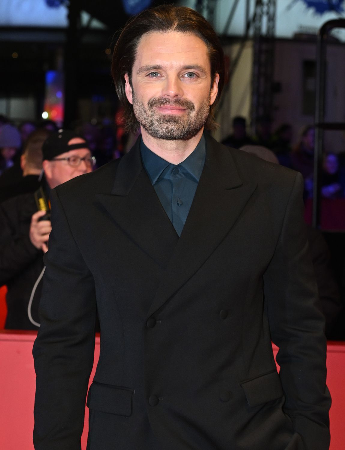 Sebastian Stan attends the "A Different Man" premiere during the 74th Berlinale International Film Festival 