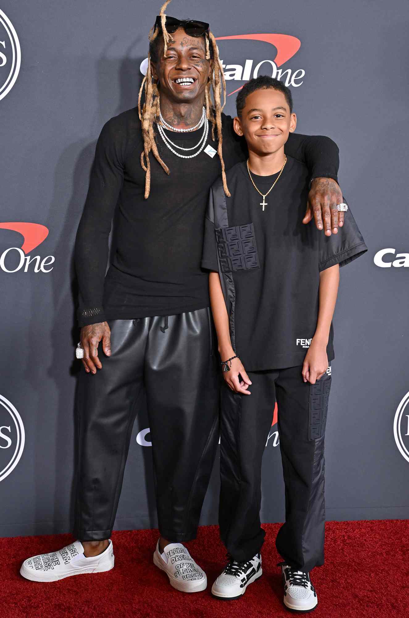 Lil Wayne and Kameron Carter attend the 2022 ESPYs at Dolby Theatre on July 20, 2022 in Hollywood, California