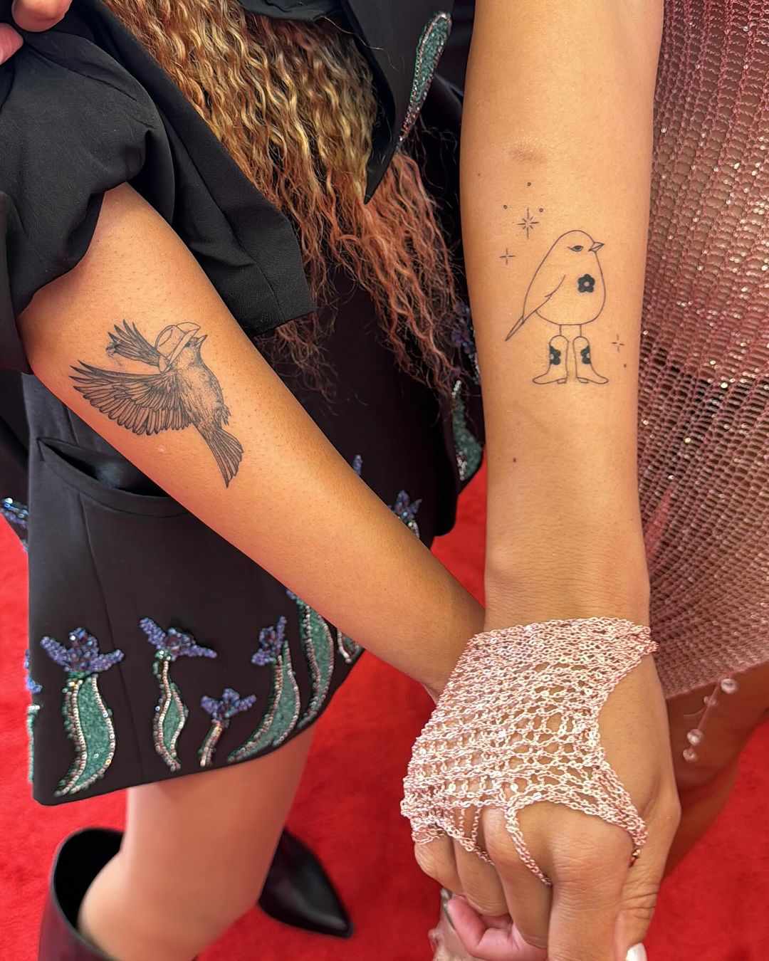 Tanner Adell Beyonce collaborators matching tattoos