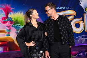 Justin Timberlake (R) and wife, actress Jessica Biel, attend the the special screening of Universal Pictures' "Trolls: Band Together"