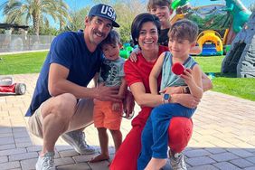 Michael Phelps and Nicole Phelps with their kids, Boomer, Beckett and Maverick 