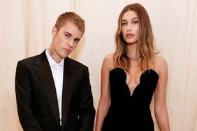 Justin Bieber and Hailey Bieber attend The 2021 Met Gala Celebrating In America: A Lexicon Of Fashion at Metropolitan Museum of Art on September 13, 2021 in New York City.