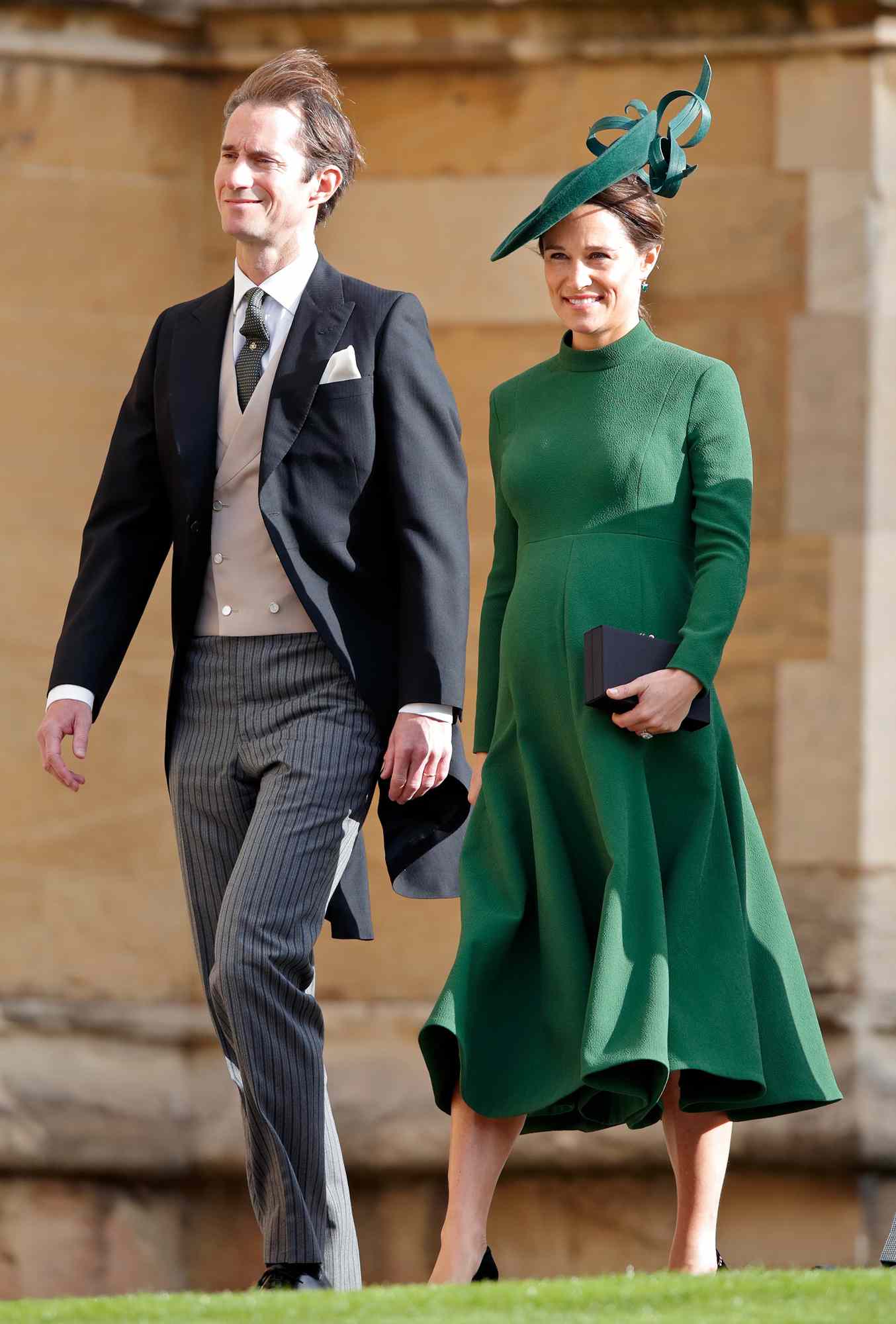 James Matthews and Pippa Middleton attends the wedding of Princess Eugenie of York and Jack Brooksbank at St George's Chapel on October 12, 2018 in Windsor, England
