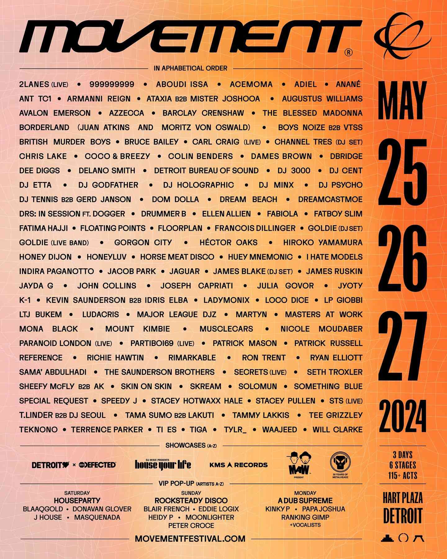 Movement Music Festival 2024 Lineup