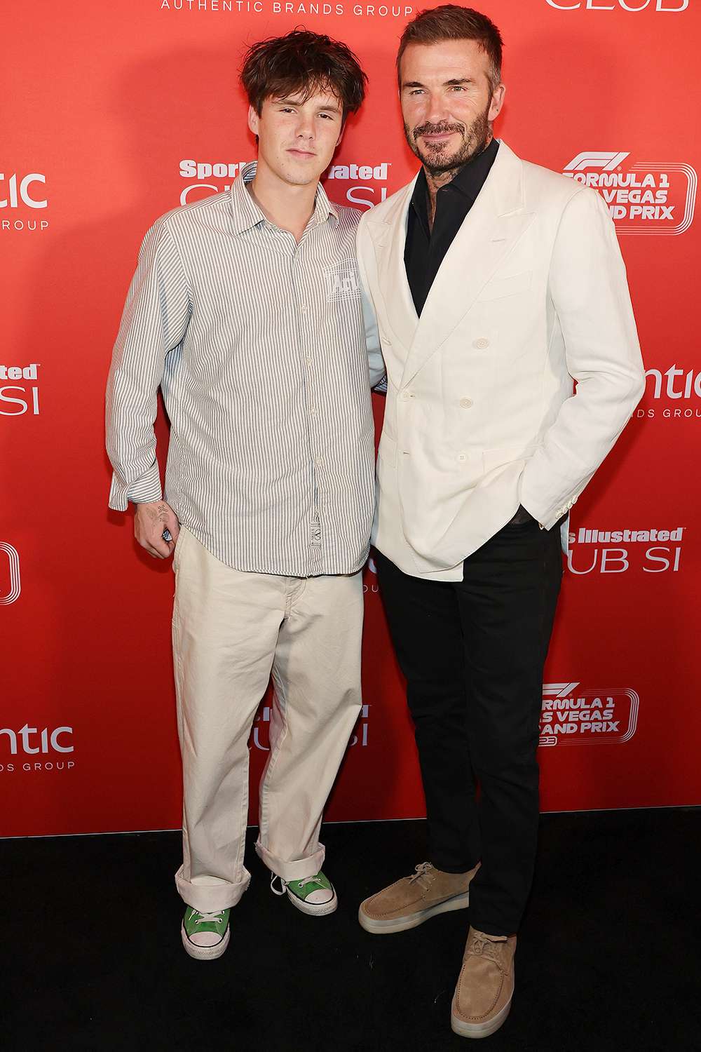 David Beckham and son Cruz Have Stylish Father-Son Night at F1 Las Vegas Grand Prix Party