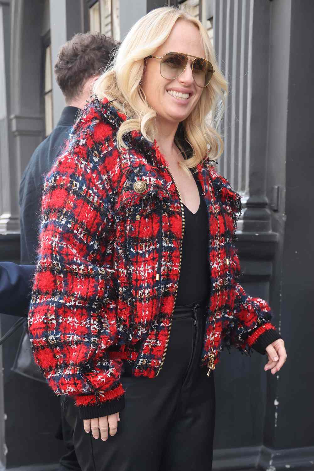 Rebel Wilson is seen arriving at 'An Evening with Rebel Wilson' at The London Palladium on April 29, 2024 in 