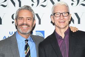 Andy Cohen and Anderson Cooper attend Anderson Cooper in Conversation with Andy Cohenat The 92nd Street Y, New York on September 20, 2023 in New York City. 
