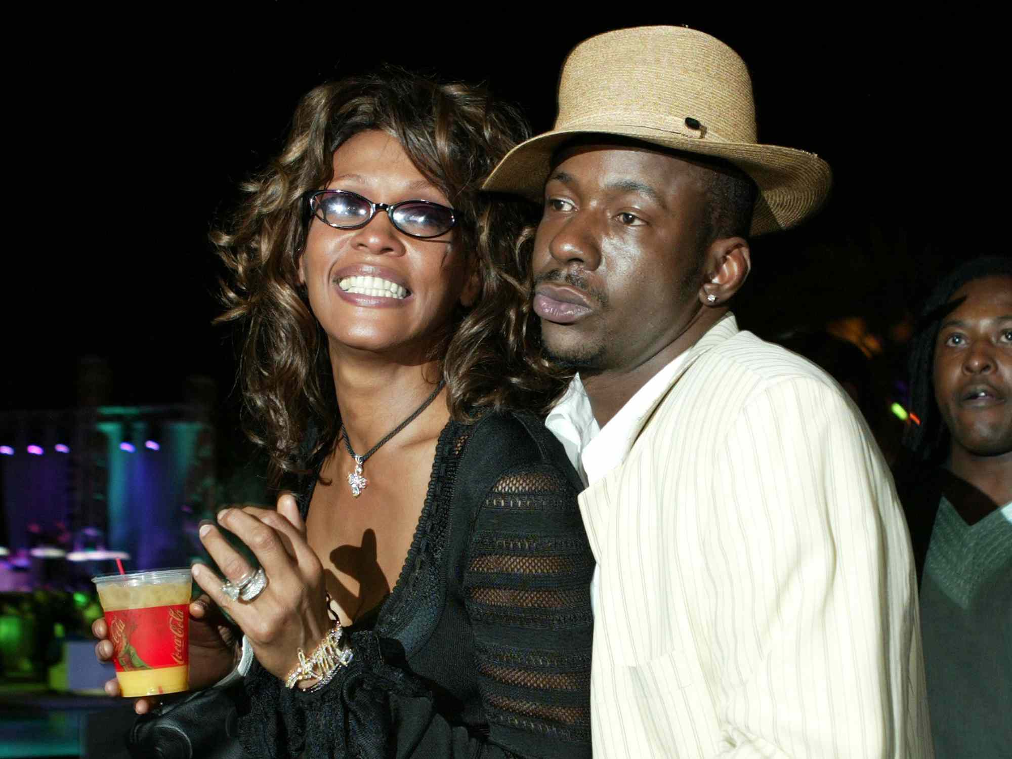 Whitney Houston and Bobby Brown during VH1 Divas Duets: A Concert to Benefit the VH1 Save the Music Foundation - After Party at MGM Grand in Las Vegas, Nevada, United States