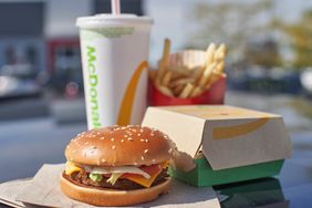 McDonalds burger and fries